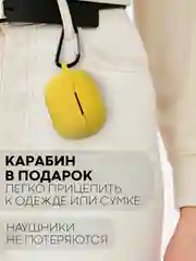 Белый чехол для беспроводных наушников Xiaomi Redmi Buds 3 Lite силиконовый КАРТОФАН матовый