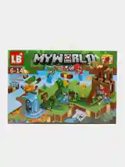 Лесной зеленый конструктор Minecraft(Майнкрафт) My World(Мой мир) совместим с Лего (Lego) 340-550 деталей