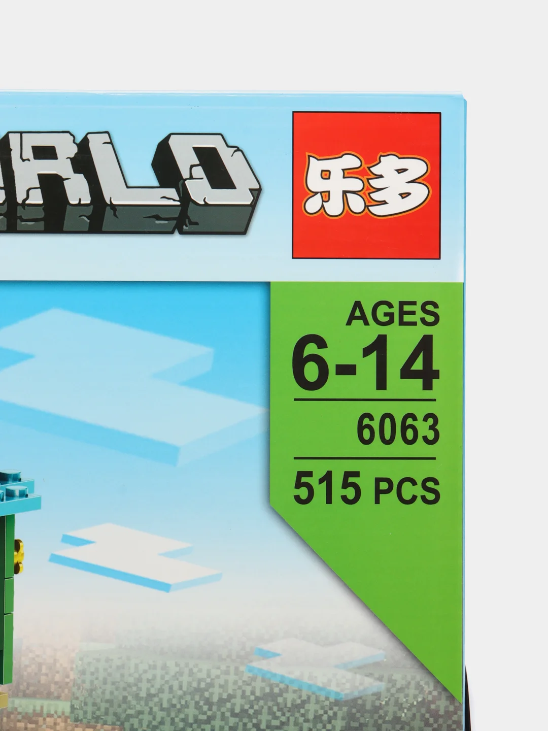 Небесно-голубой конструктор Minecraft(Майнкрафт) My World(Мой мир) совместим с Лего (Lego) 340-550 деталей