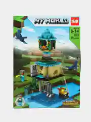 Небесно-голубой конструктор Minecraft(Майнкрафт) My World(Мой мир) совместим с Лего (Lego) 340-550 деталей