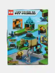 Небесно-голубой конструктор Minecraft(Майнкрафт) My World(Мой мир) совместим с Лего (Lego) 340-550 деталей