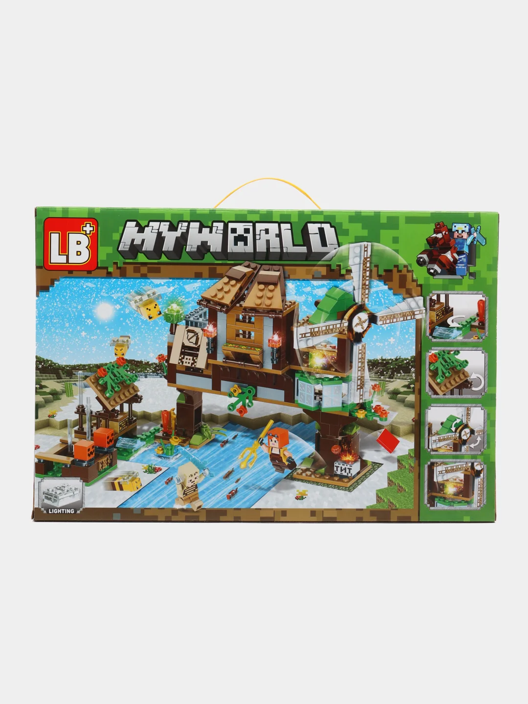 Светло-коричневый конструктор Minecraft(Майнкрафт) My World(Мой мир) совместим с Лего (Lego) 340-550 деталей