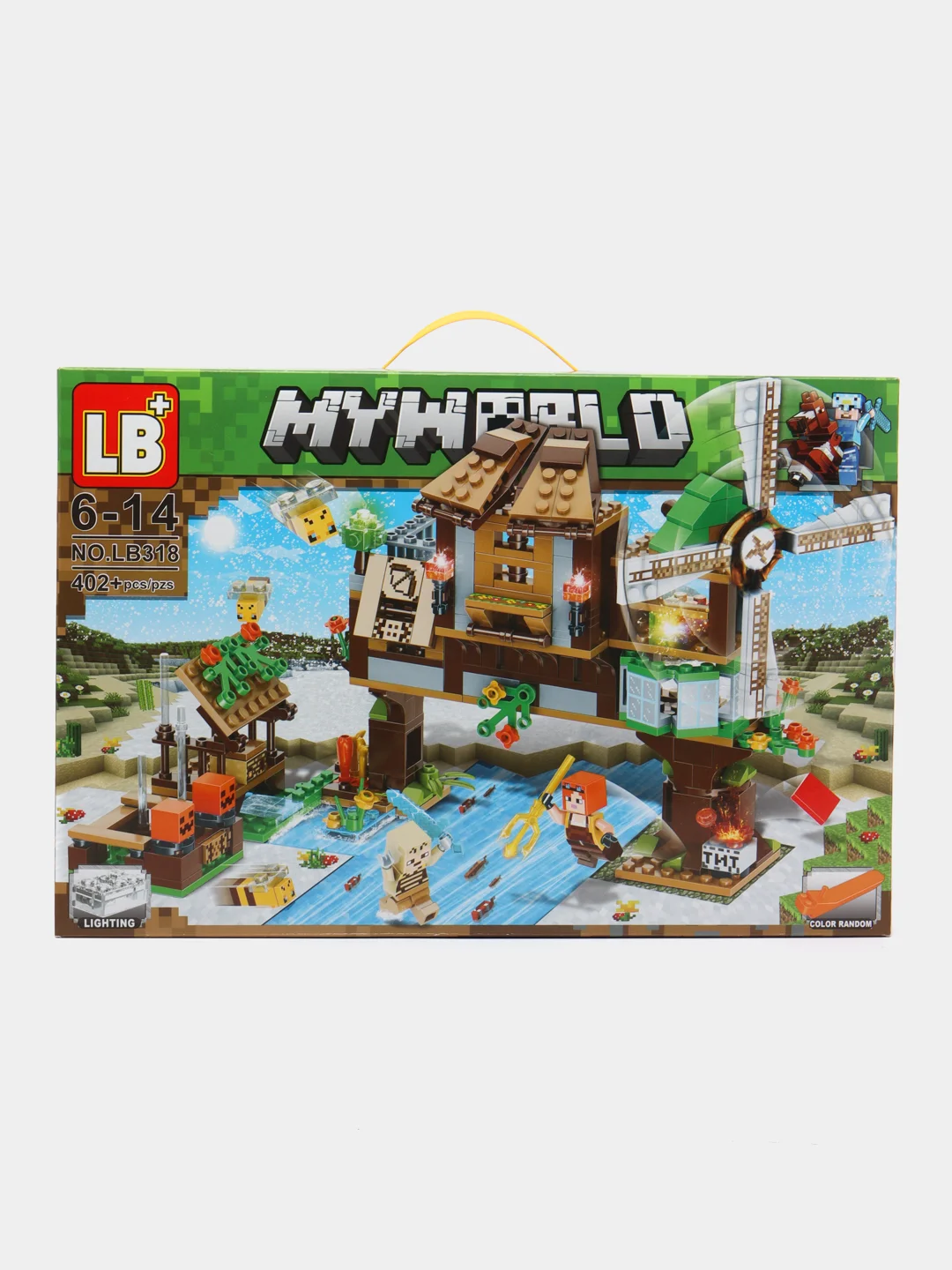 Светло-коричневый конструктор Minecraft(Майнкрафт) My World(Мой мир) совместим с Лего (Lego) 340-550 деталей