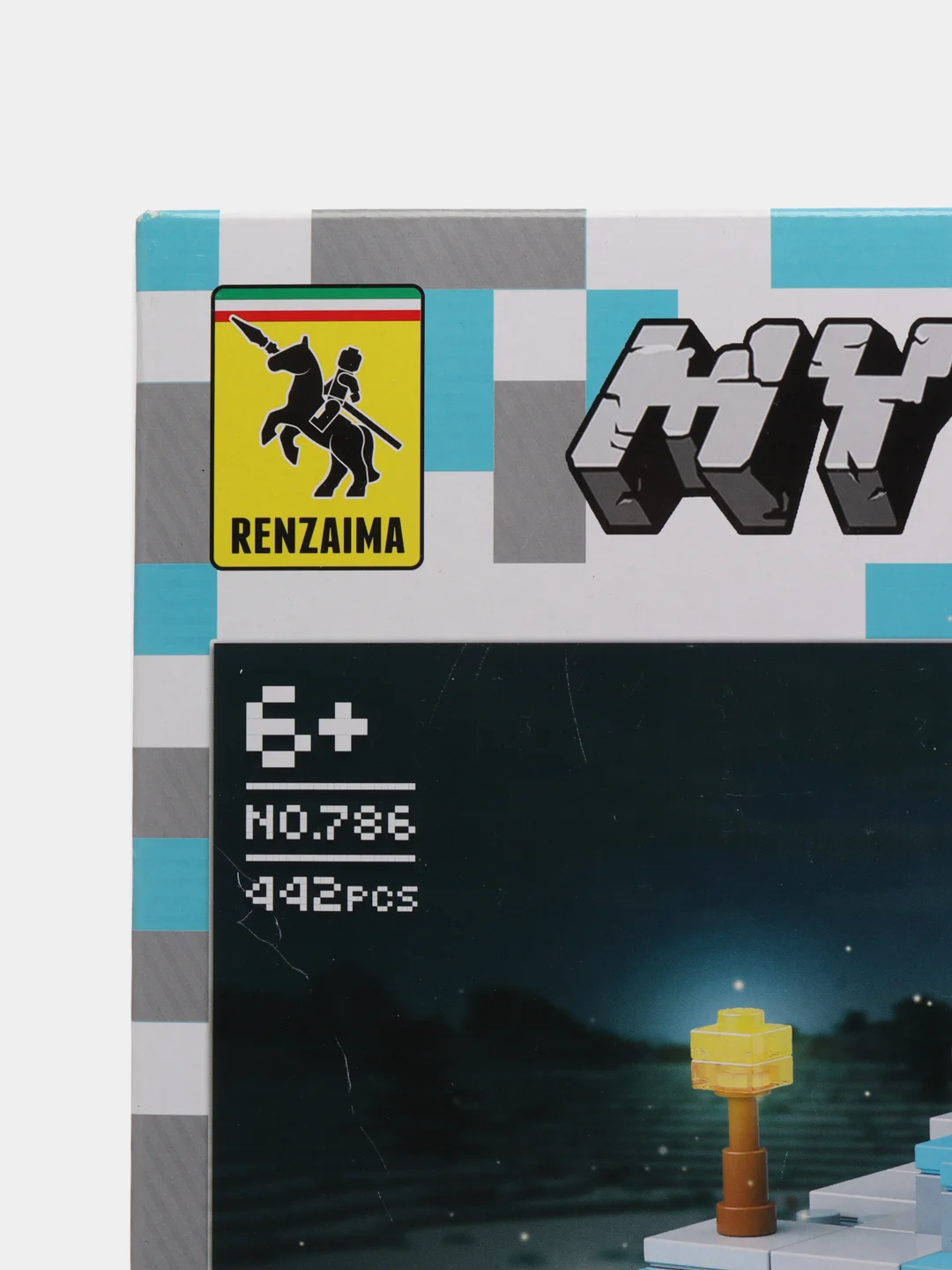 Светло-синий конструктор Minecraft(Майнкрафт) My World(Мой мир) совместим с Лего (Lego) 340-550 деталей
