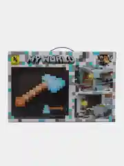 Светло-синий конструктор Minecraft(Майнкрафт) My World(Мой мир) совместим с Лего (Lego) 340-550 деталей