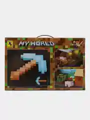 Коричневый конструктор Minecraft(Майнкрафт) My World(Мой мир) совместим с Лего (Lego) 340-550 деталей