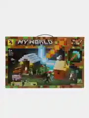 Коричневый конструктор Minecraft(Майнкрафт) My World(Мой мир) совместим с Лего (Lego) 340-550 деталей