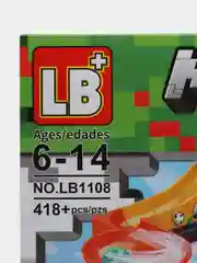 Лайм конструктор Minecraft(Майнкрафт) My World(Мой мир) совместим с Лего (Lego) 340-550 деталей