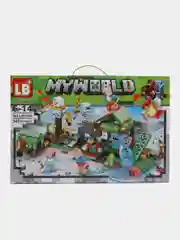 Оливковый конструктор Minecraft(Майнкрафт) My World(Мой мир) совместим с Лего (Lego) 340-550 деталей