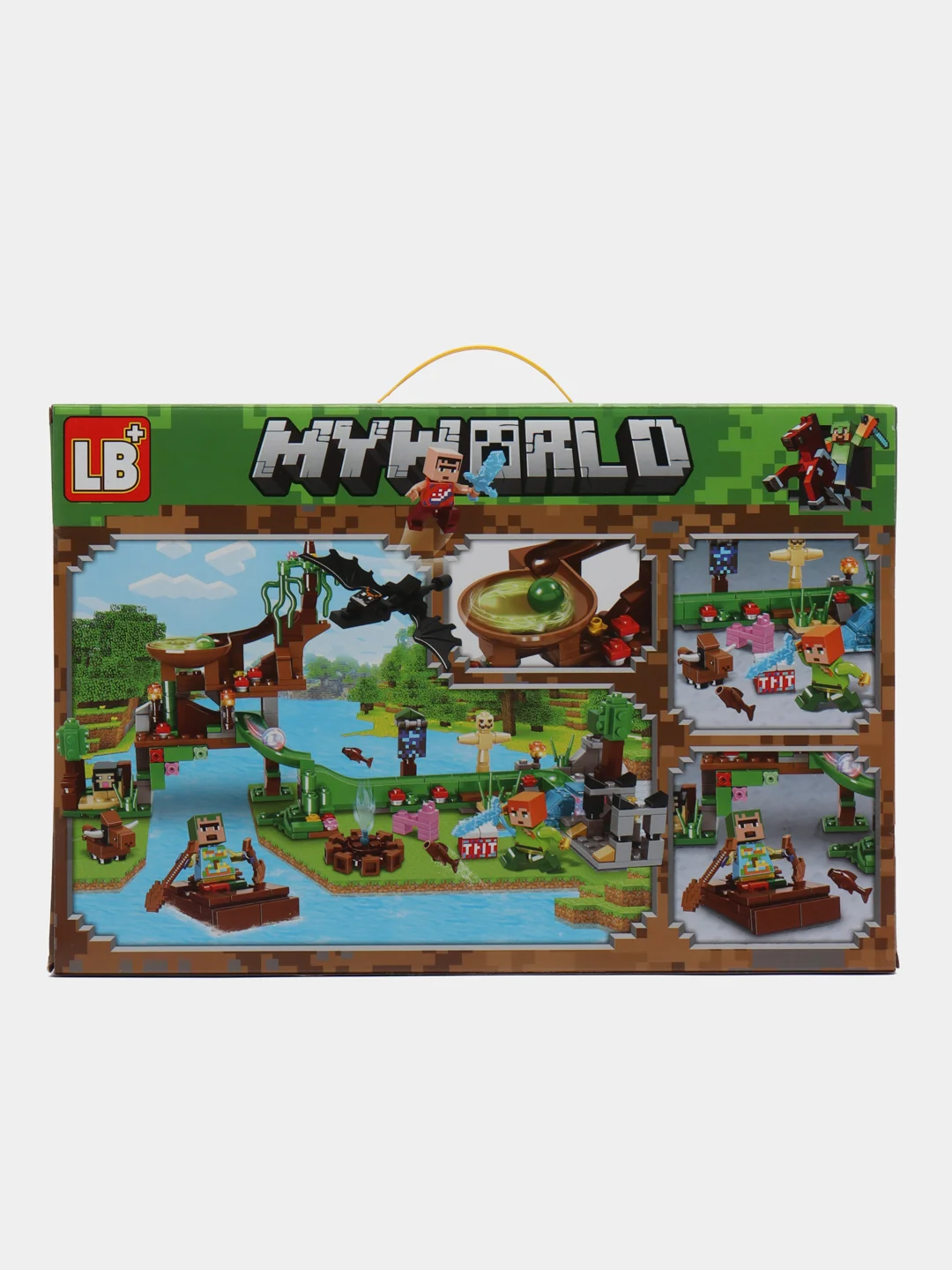 Приглушённый хаки конструктор Minecraft(Майнкрафт) My World(Мой мир) совместим с Лего (Lego) 340-550 деталей