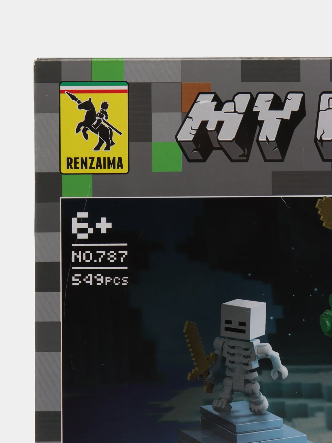 Серый металлик конструктор Minecraft(Майнкрафт) My World(Мой мир) совместим с Лего (Lego) 340-550 деталей