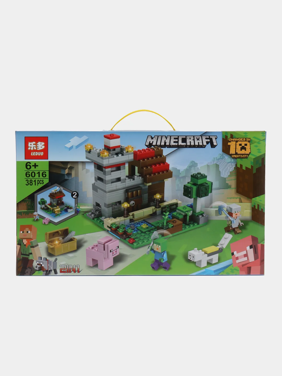 Тёмно-серый конструктор Minecraft(Майнкрафт) My World(Мой мир) совместим с Лего (Lego) 340-550 деталей