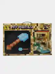 Серый металлик конструктор Minecraft(Майнкрафт) My World(Мой мир) совместим с Лего (Lego) 340-550 деталей