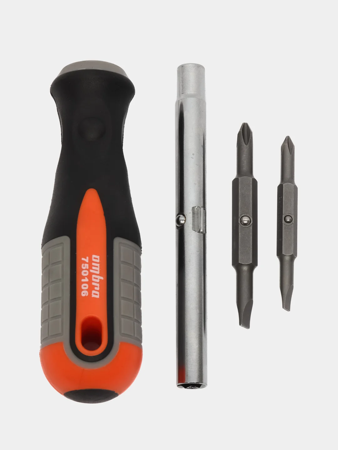 750106 Отвертка стержневая 6 в 1 ROUND GRIP 1/4",5/16"DR, SL5,6, PH1,2