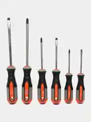 975006 Набор отверток стержневых ROUND GRIP, 6 предметов