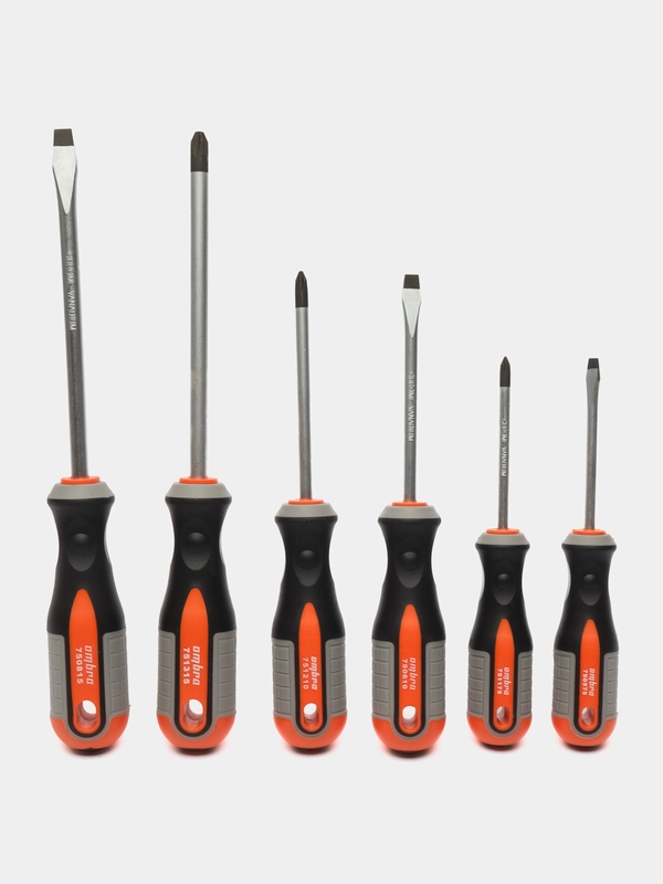 975006 Набор отверток стержневых ROUND GRIP, 6 предметов