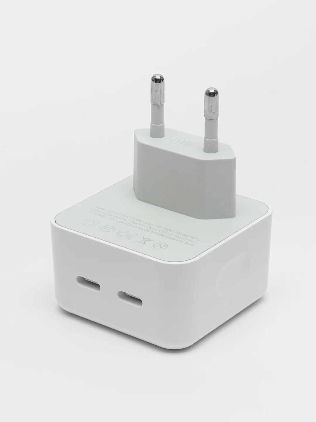 Зарядное устройство для iPhone, iPad, Mac, с двумя портами USB-C PD, 35W