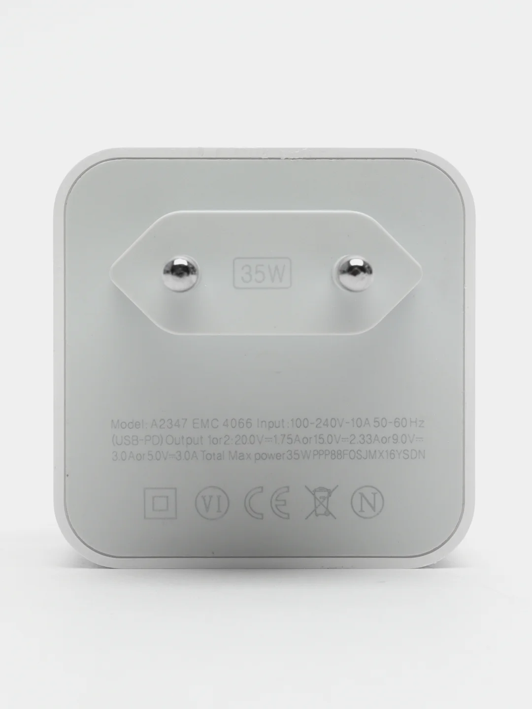 Зарядное устройство для iPhone, iPad, Mac, с двумя портами USB-C PD, 35W