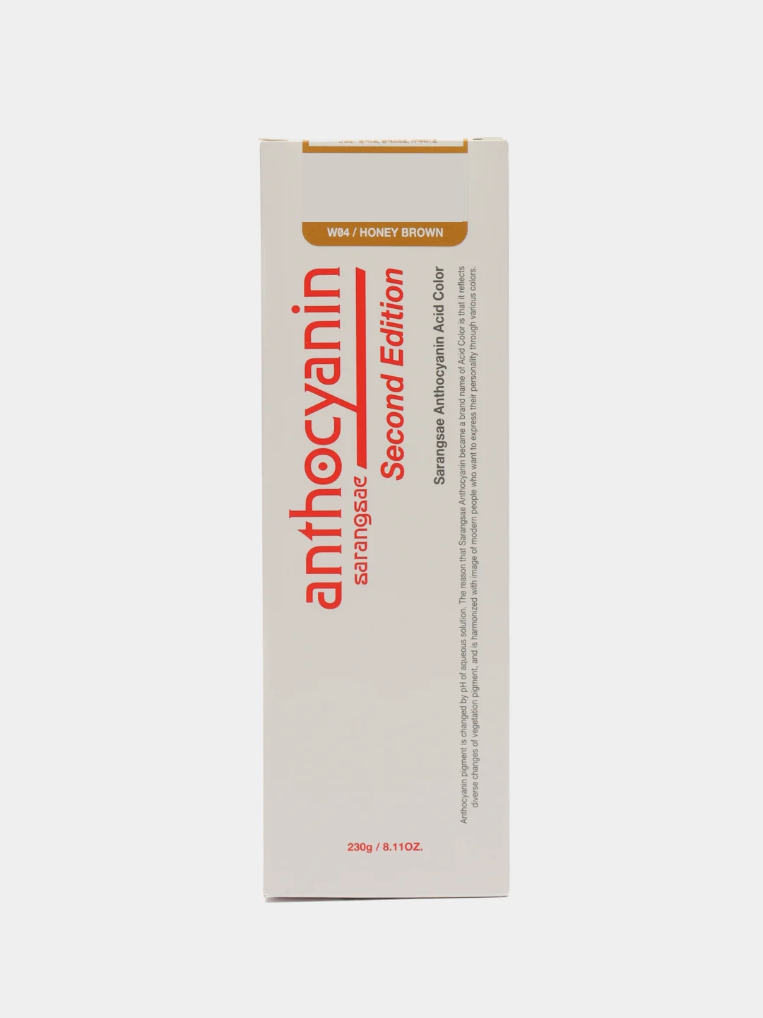 Anthocyanin Коричневая краска для волос Антоцианин W04 Honey Brown 230 мл