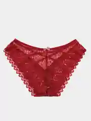 Бордовый женские трусы, гипюровые Большие размеры