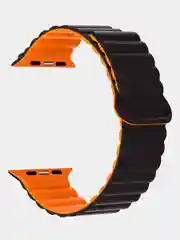 Черный ремешок для смарт-часов Apple Watch магнитный Magnetic 38/40/41/42/44/45/49 мм ULTRA