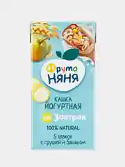 Каша детская ФрутоНяня, 5 злаков с грушей, молочная, жидкая, с 6 месяцев,  18 штук х 200мл
