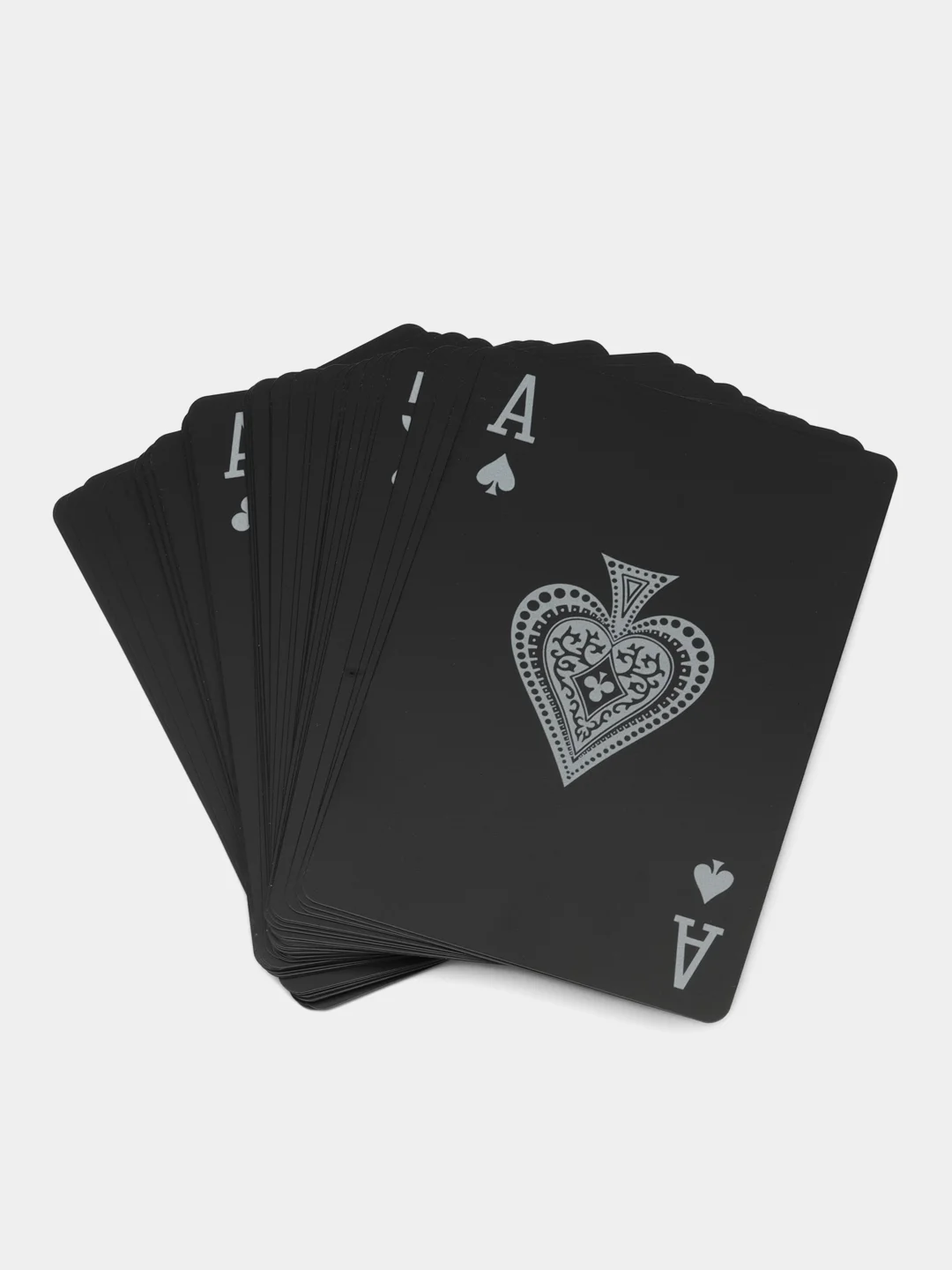 Игральные карты пластиковые, для покера, черного цвета 54 шт