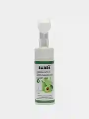 Белый пенка Мусс "Sabbi Avocado" очищающая, для умывания,снятия макияжа, с щеточкой для пилинга