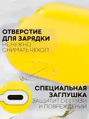 Желтый чехол для беспроводных наушников Honor Choice Earbuds X силиконовый КАРТОФАН матовый