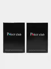 Черный пластиковые игральные карты Poker Club, 54 штуки в наборе из двух колод,100% пластик