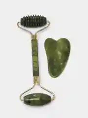 Тёмно-зелёный нефритовые массажеры/скребок из камня/ролик из камня/массажный/нефритовая гуаша