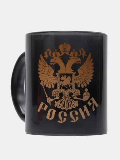 Красный кружка, бокал для чая Герб России