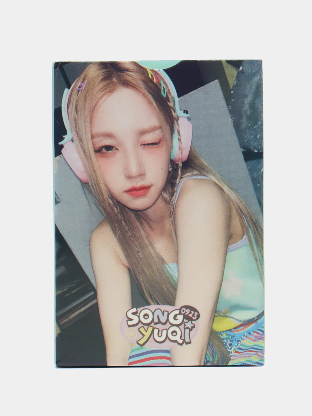 Синий карточки K-POP группы (G)I-DLE, голографические.К-поп.Джиайдл