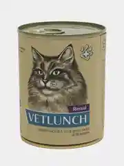 Влажный корм для кошек Vetlunch Renal профилактика болезней почек консервы 340гр