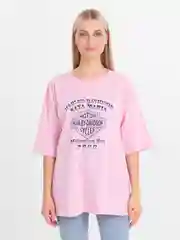 Розовый футболка женская Оверсайз