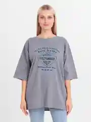 Серый футболка женская Оверсайз