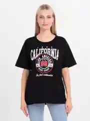 Черный футболка женская Оверсайз