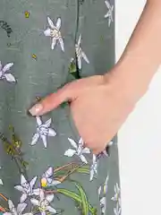Зеленый халат женский с замком большие размеры