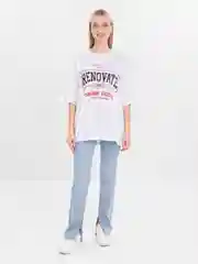 Белый футболка женская Оверсайз