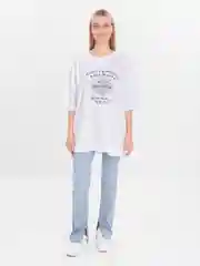 Белый футболка женская Оверсайз