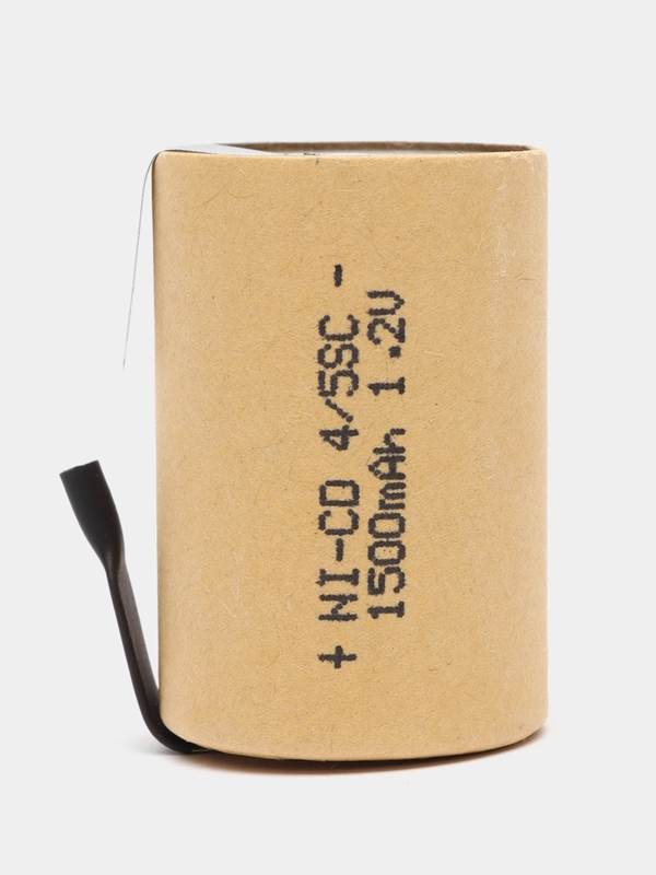 Аккумулятор Ni-Cd 4/5SC 1500mAh 1.2V картонная оболочка (факт.1300mah) с лепестками