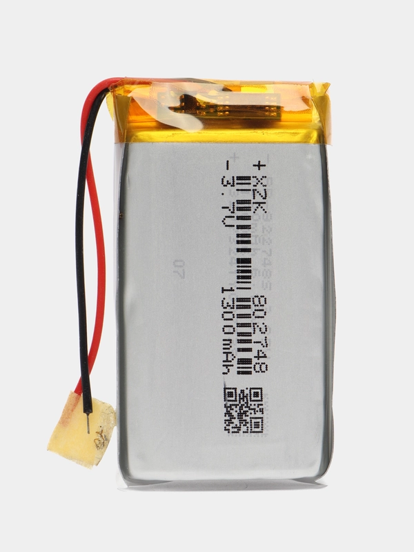 Аккумулятор литий-полимерный 8.0*27*48 802748 (3.7В, 1300mah)