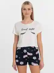 Черный пижама женская с шортами