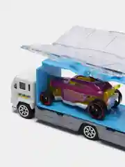 Красный автовоз с машинкой внутри, грузовик перевозчик, детские машинки