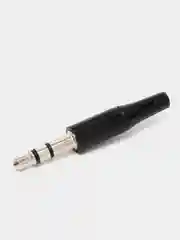 Штекер 3.5мм 3 контакта аудио разъем джек AUX jack для наушников stereo пластик черный