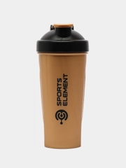 Шейкер спортивный для протеина Sports Element "Черное золото", 600 мл, с венчиком
