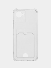 Чехол противоударный Realme С30 C30s C31 C21 C21Y C55 с карманом для карт