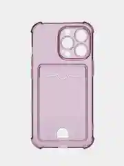Розовый чехол для iPhone 7, 8, SE 2020, 11, 13, 14 Plus, 13 Pro 13 14 Pro Max с карманом для карты