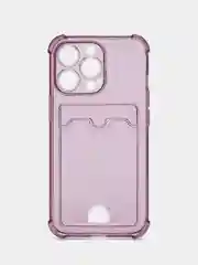 Фиолетовый чехол для iPhone 7, 8, SE 2020, 11, 13, 14 Plus, 13 Pro 13 14 Pro Max с карманом для карты