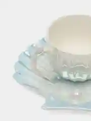 Голубой кружка с блюдцем для чая и кофе, чайная пара жемчужная